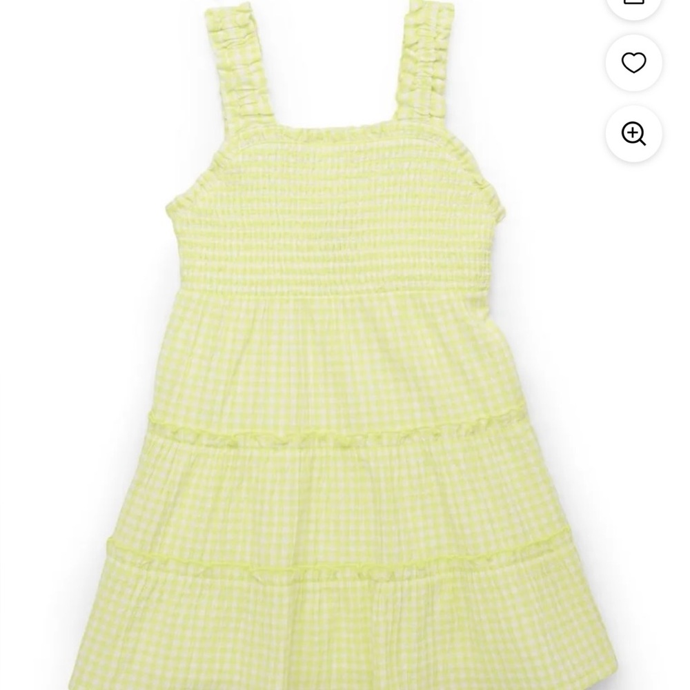 NWT Charming Yellow Gingham Kids Dress XS 4-5